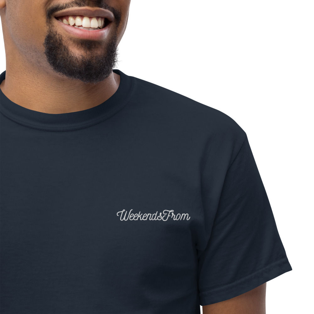 Navy Men's Embroidered Tee