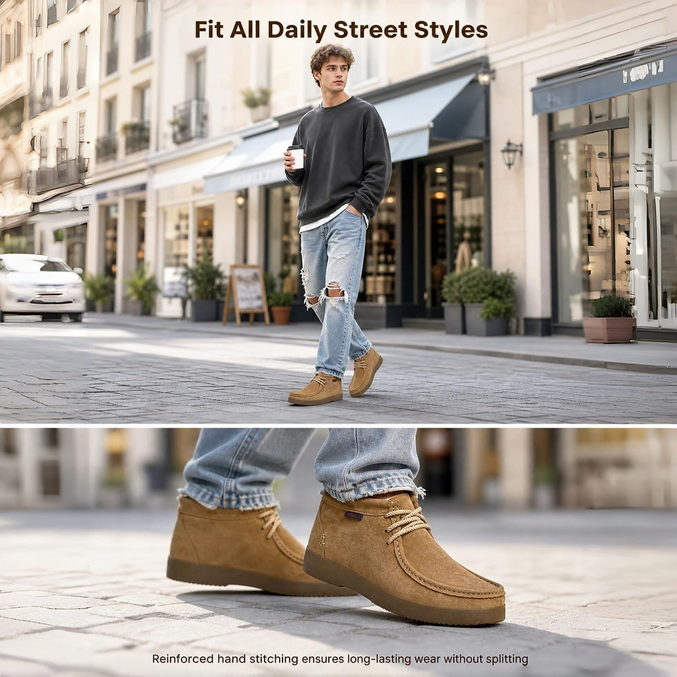Thumbnail: Genuine Leather Hand-Sewn Stitching Mens Boots Casual, Mocasines Para Hombre,