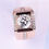 Thumbnail: Adjustable 925 Rose Gold Unisex Eternal Diamond Ring
