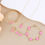 Thumbnail: Pink 5-in-One Titanium Steel Five-Leaf Clover Jewelry Set