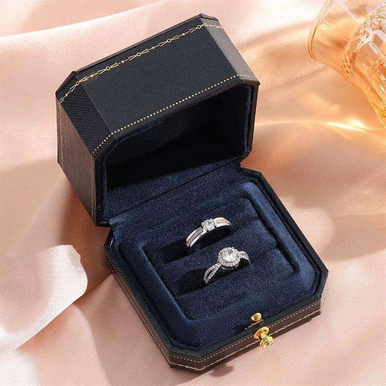 Thumbnail: GFA901 Adjustable Couples Platinum Diamond Wedding Ring Set + Free Box