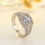 Thumbnail: 18K Platinum Silver Diamond Ring