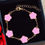 Thumbnail: Pink 5-in-One Titanium Steel Five-Leaf Clover Jewelry Set