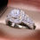 Thumbnail: Platinum Silver Diamond Ring