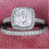 Thumbnail: Beautiful Set Of 3-Piece Silver Diamond Wed Ring Set In Box