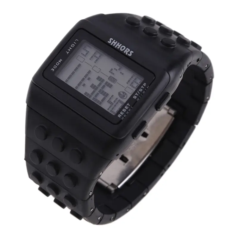 Thumbnail: Hot Children's Watches Digital LED Chic Unisex Colorful Constructor Blocks Sport