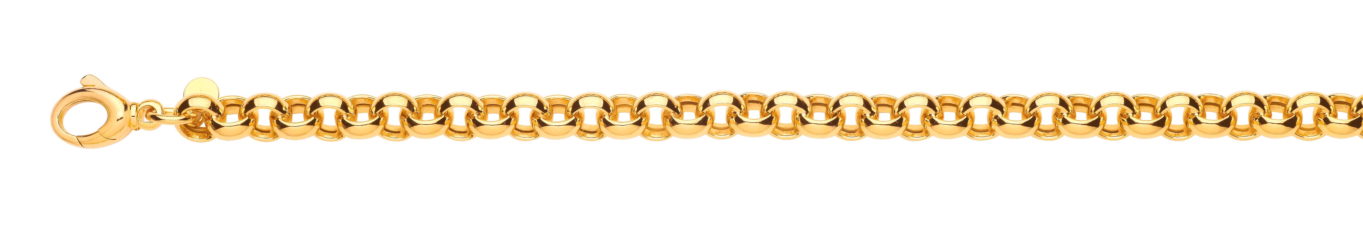62-190YGEXT Hollow Yellow Gold Belcher Chain