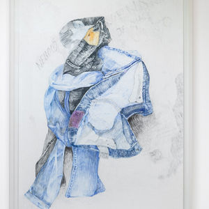 In Someone Else´s Diary 2, kresba na papíře, 100 x 70 cm, 2025,rámováno