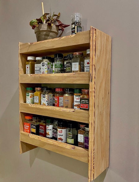 Plywood Spice Rack