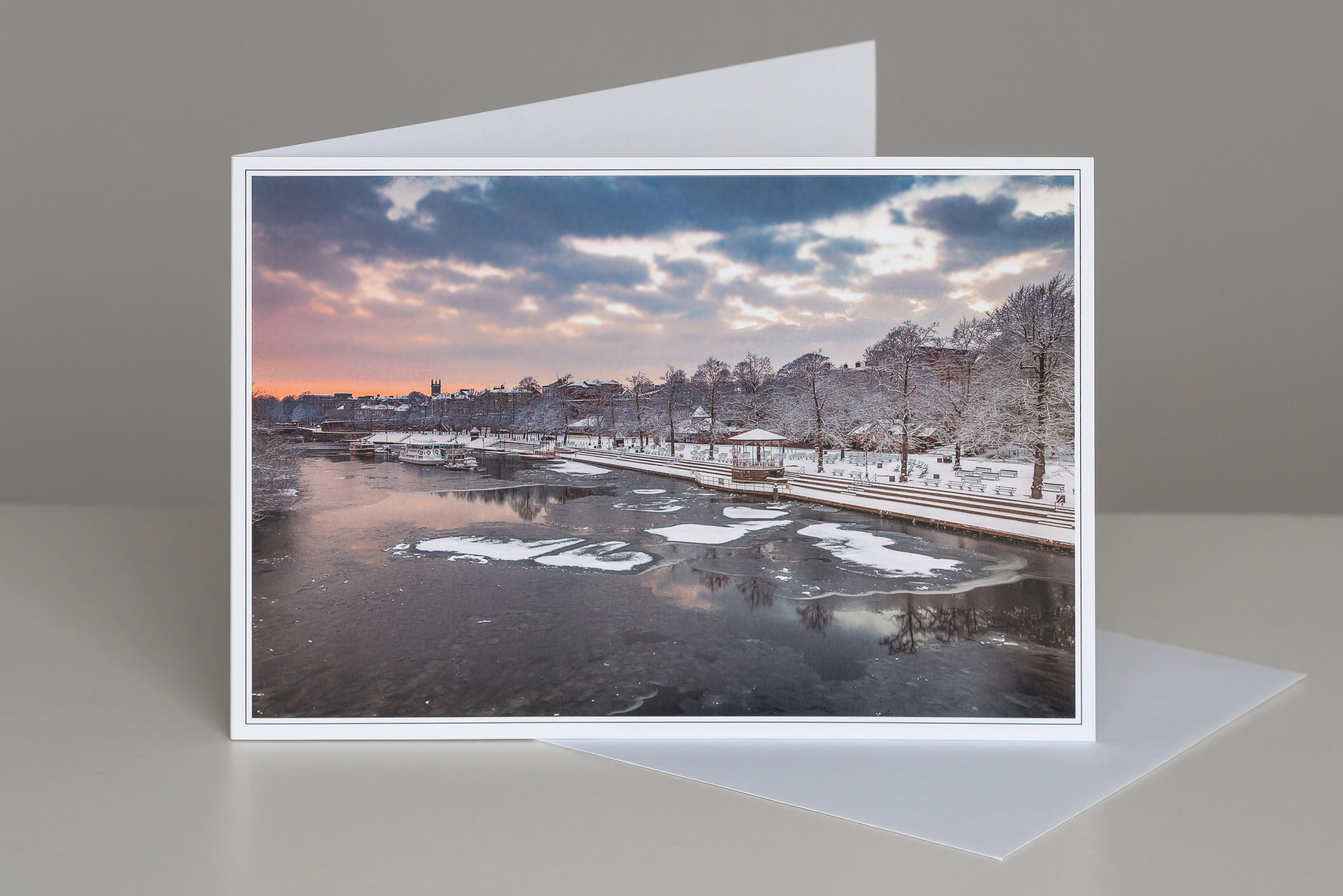 Greetings Card - River Dee and the Groves, Chester