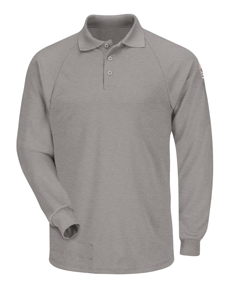 Bulwark SMP2 CoolTouch 2 FR Long Sleeve Polo in Grey