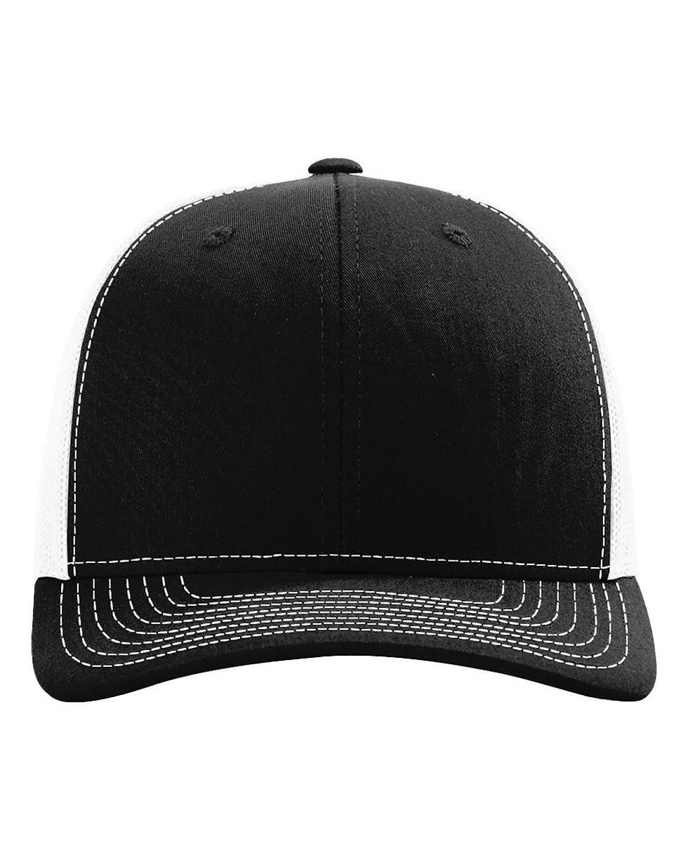 Leather Patch Hat — Black / White