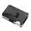Thumbnail: The image shows a sleek, minimalist wallet made of metal, likely aluminum or stainless steel, with a black finish. The wallet has a money clip on one side and appears to be designed to hold multiple cards securely. The edges are fastened with screws, and there is a cutout on one side to facilitate easy access to the cards. This type of wallet is interesting and relevant for its modern, compact design, which is ideal for those looking to minimize bulk while carrying essential cards and cash