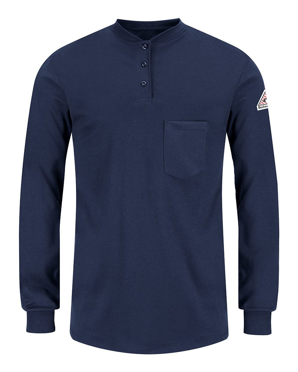 Bulwark SEL3 Women's FR Tagless Henley in Navy