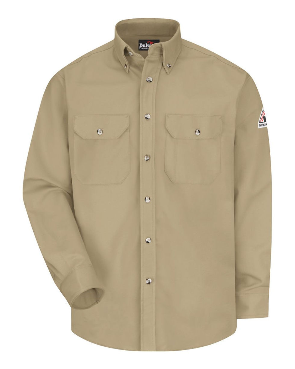 Bulwark SLU2 FR Dress Uniform Shirt in Khaki