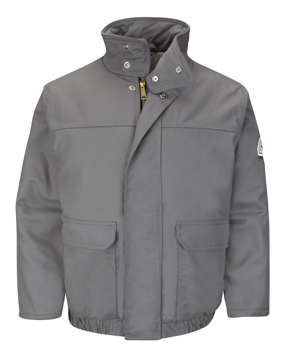 Bulwark JLR8 FR Insulated Bomber Jacket in Grey