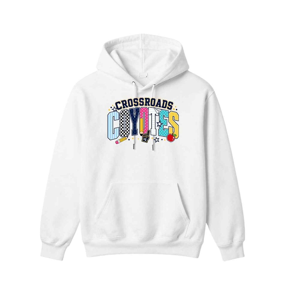 Thumbnail: Crossroads Coyotes Hoodie — Gildan Heavy Blend (Choose Your Design)