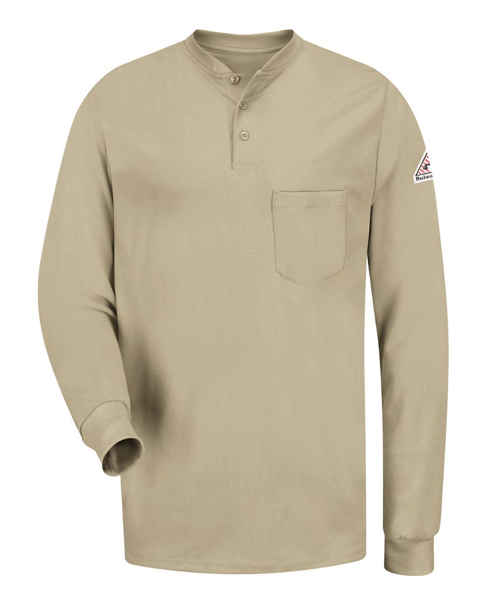 Bulwark SEL2 FR Tagless Henley in Khaki