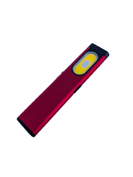 Thumbnail: Engraved Slim Rechargeable Flashlight with Clip - Red