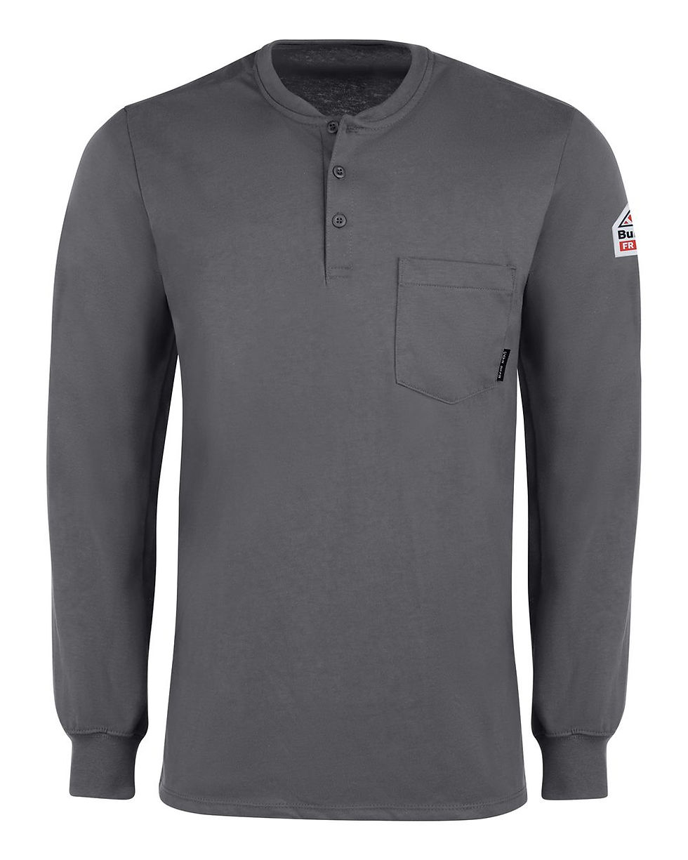 Bulwark SEL2 FR Tagless Henley in Charcoal
