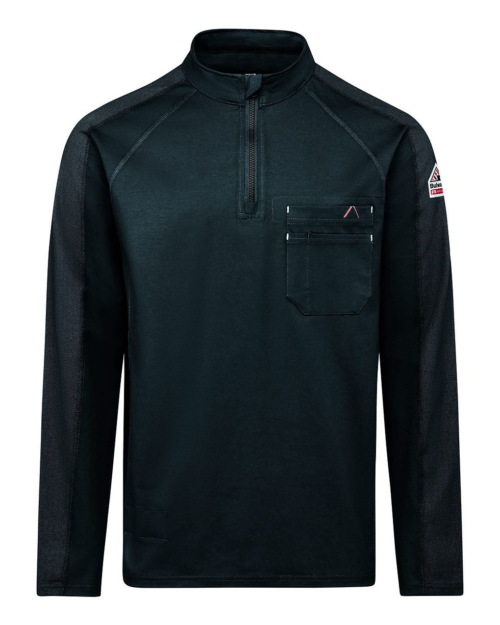 Bulwark STZ2 FR Flex Knit Quarter-Zip in Navy