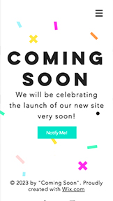 Cílové stránky website templates – Oslava - brzy vyjde