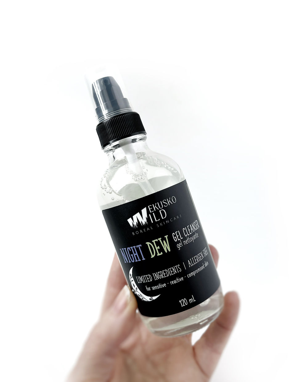 Limited ingredient low pH gel cleanser for sensitive, reactive, allergic, compromised skin. Allergen free, Manitoba Canada