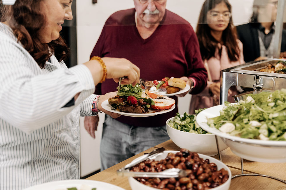 Delicious selection of food in the buffet for Main Event Catering