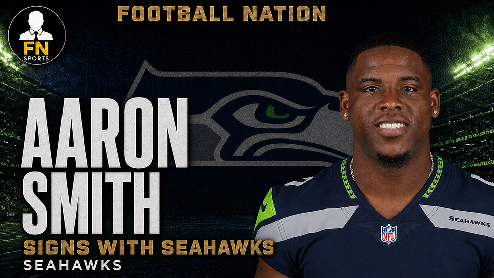 The Seattle Seahawks added another defender to their preseason competition Tuesday, signing linebacker Aaron Smith while placing fullback Robbie Ouzts on injured reserve.
Seattle announced both moves on August 11. The club's official transaction report says Smith entered the NFL as an undrafted free agent from South Carolina State in 2025, signed with the New York Jets that spring, was waived before the regular season and then joined the Jets' practice squad.
