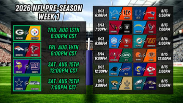 2026 NFL Preseason Week 1 Schedule: Dates, Times, TV