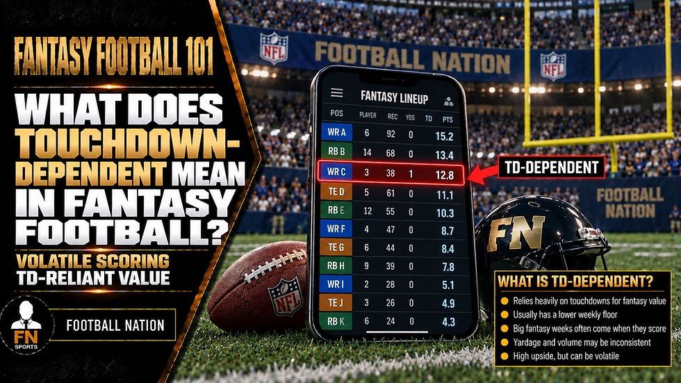 What Does Touchdown-Dependent Mean in Fantasy Football?