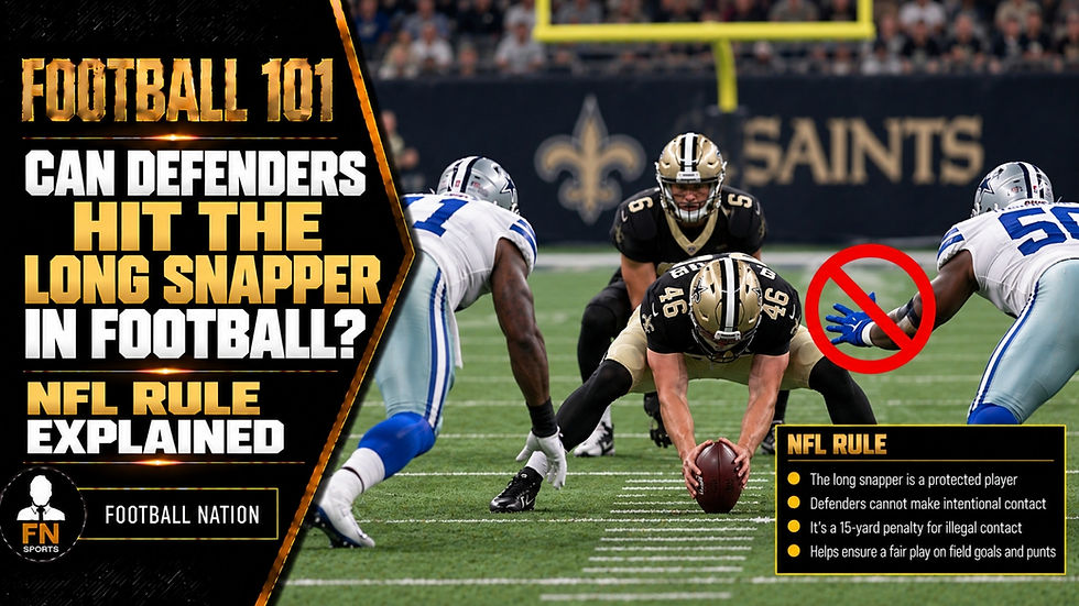 Yes. NFL defenders can make legal contact with a long snapper, but they cannot simply line up head-up and blast him at the snap. 
