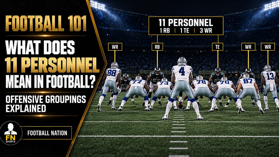 What Does 11 Personnel Mean in Football? Offensive Groupings Explained