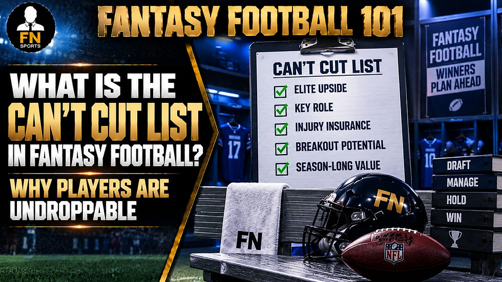 A Can't Cut List—called an Undroppable Players List on ESPN—is a platform rule that prevents managers from dropping certain high-value fantasy players. It exists to protect competitive balance.