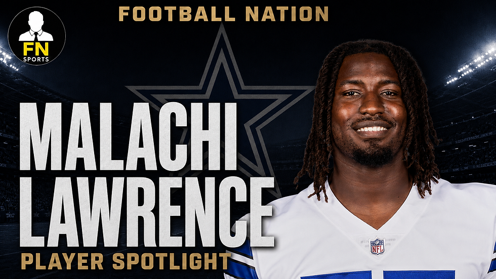 The Cowboys selected Lawrence with the No. 23 pick in the 2026 NFL Draft. Dallas lists the rookie as No. 57 at 6-foot-4 and 253 pounds. The team’s official draft profile credits him with 20 career sacks at UCF, first-team All-Big 12 recognition and the ability to threaten tackles with more than one pass-rush move.