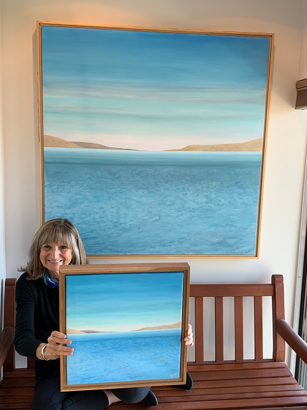 Thumbnail: "Wherever the Two Shall Meet" 48"x 48" in Custom Floater Frame