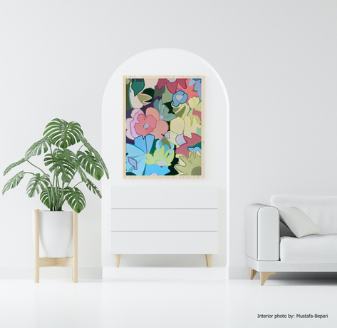 Textured floral painting
