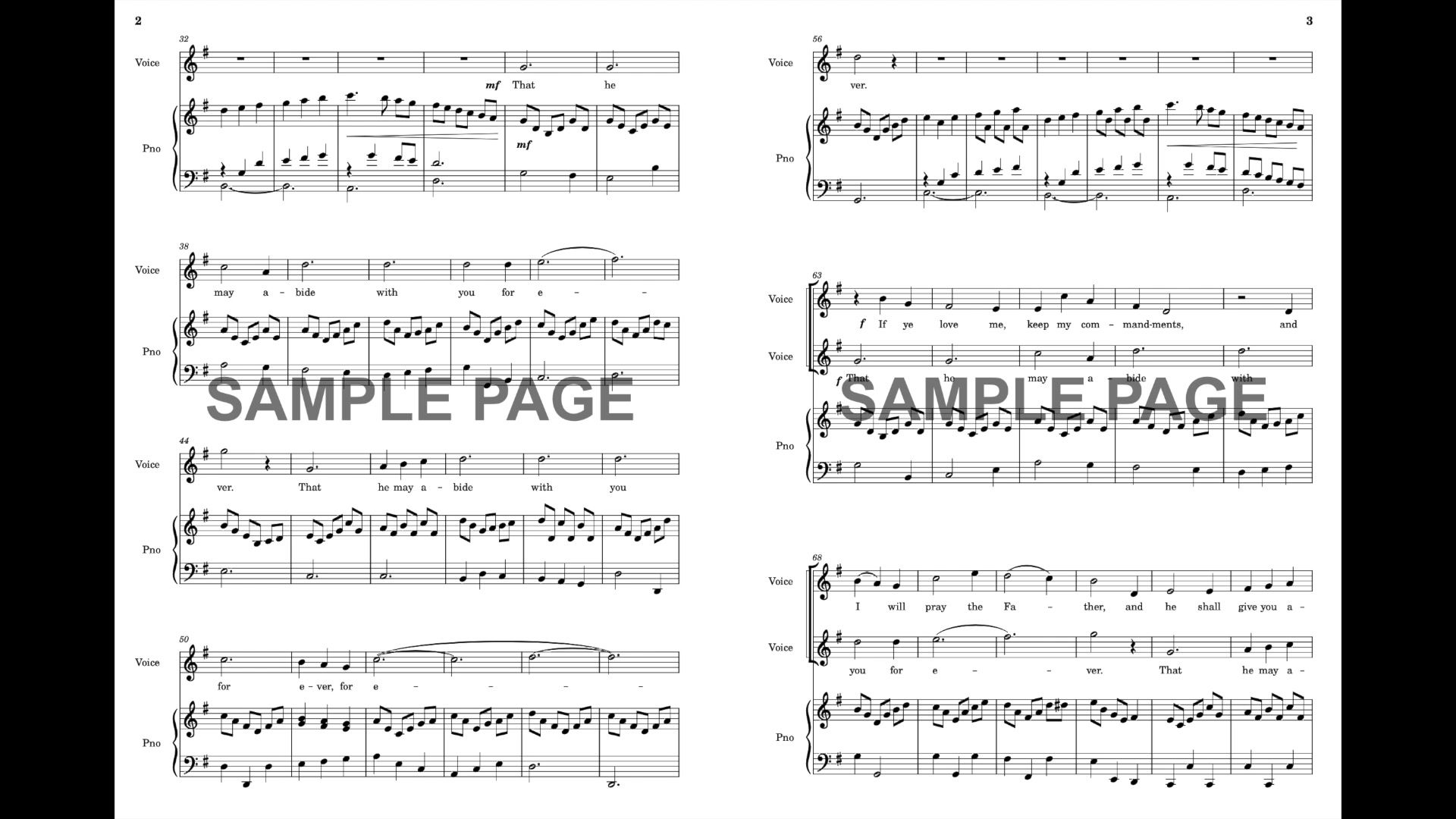 If Ye Love Me (SS + Piano) - 25 copies license