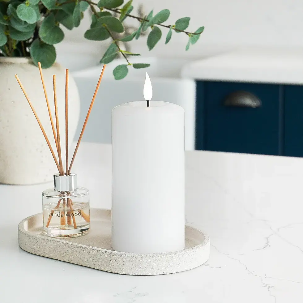 Thumbnail: 12 LED White Pillar Candles