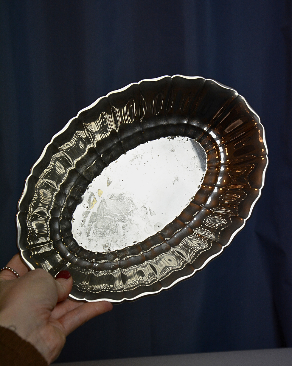 Thumbnail: Silver plated Bowl with patina