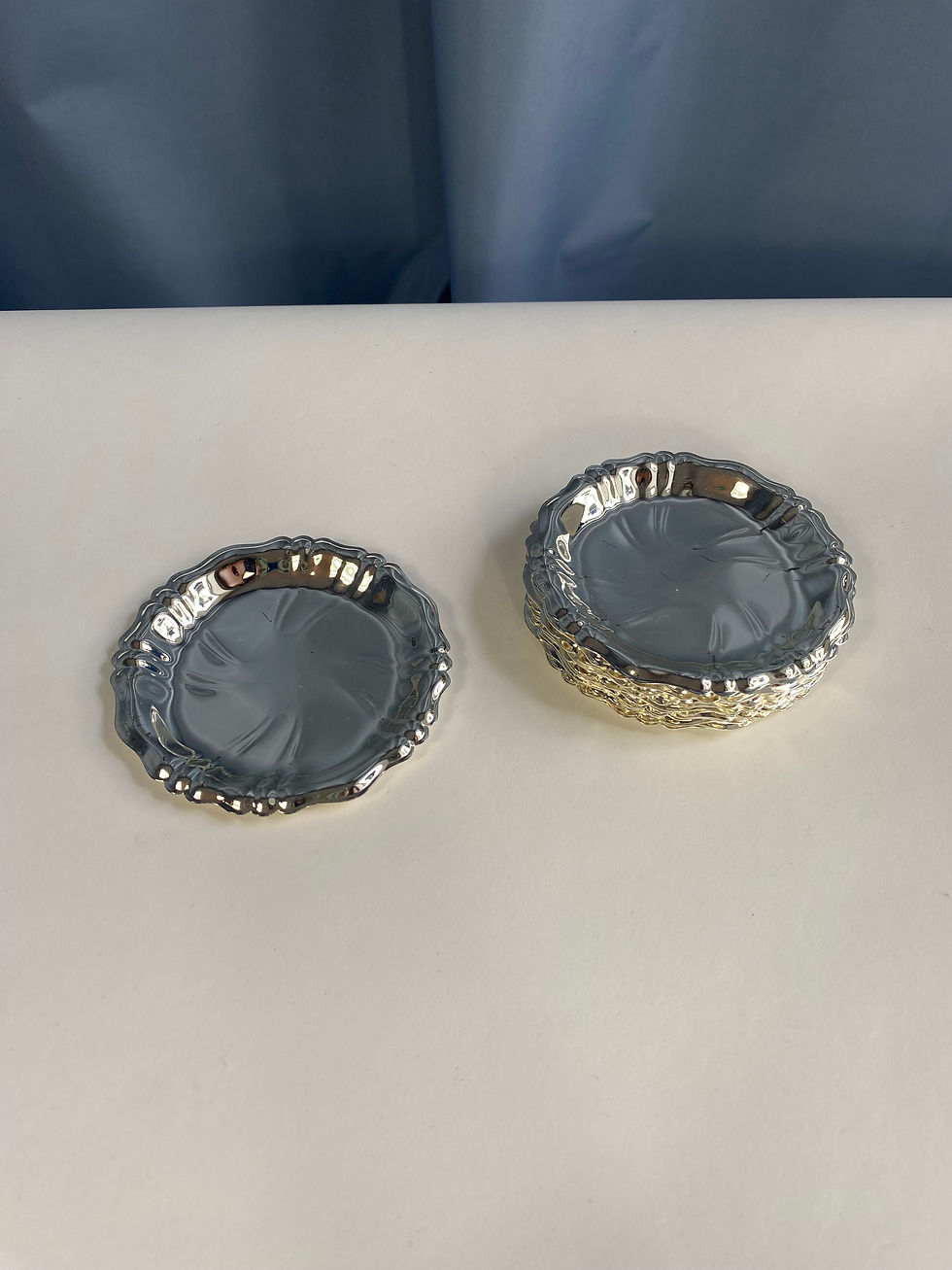 Thumbnail: Silver plated coasters from the 50s