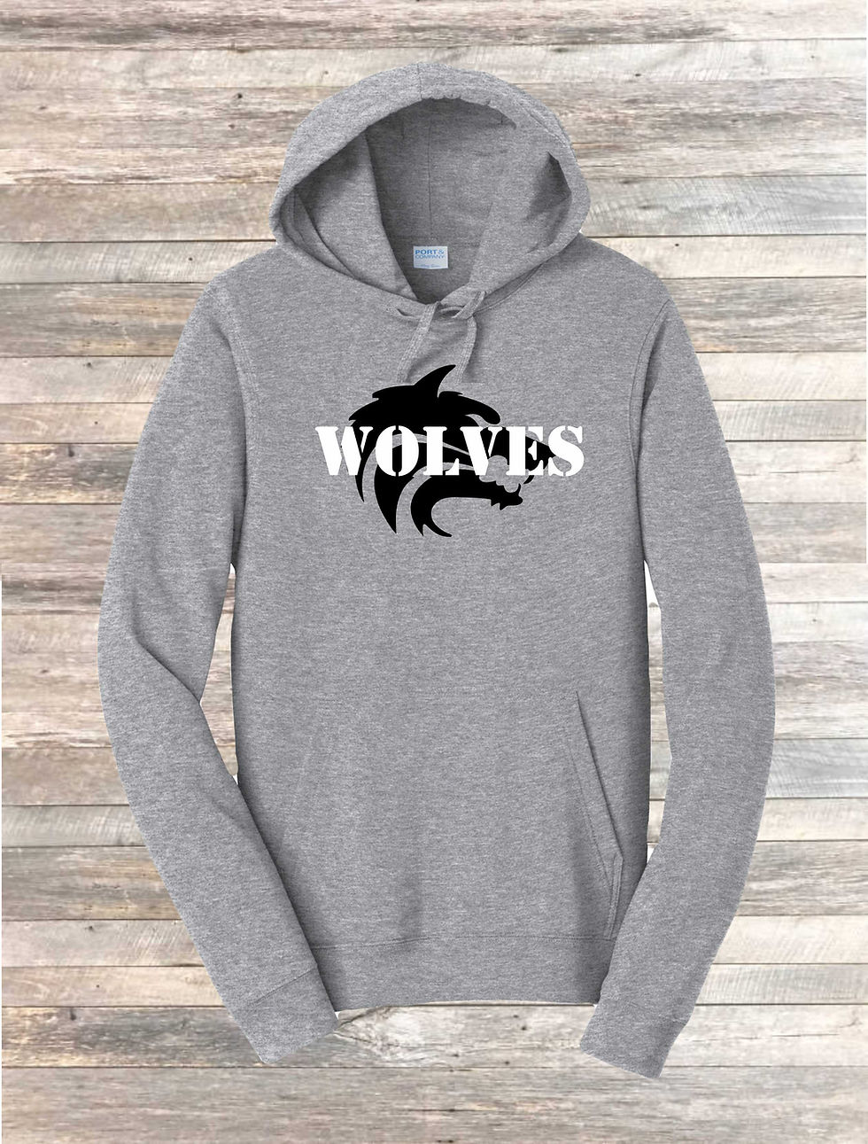 Thumbnail: UNISEX - GREY FLEECE PULLOVER  HOODIE