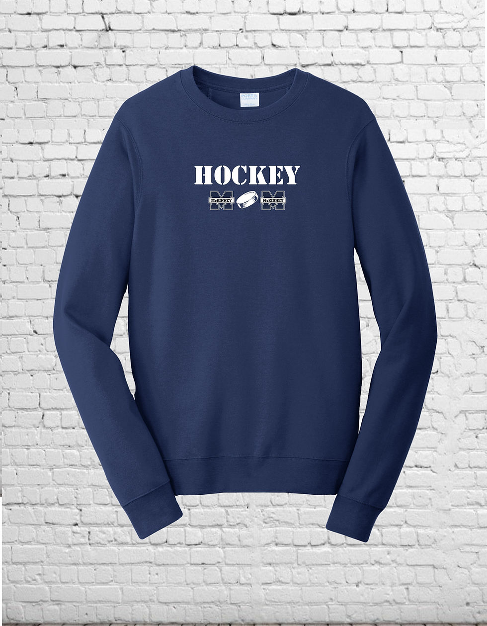 Thumbnail: UNISEX - NAVY FLEECE CREWNECK SWEATSHIRT