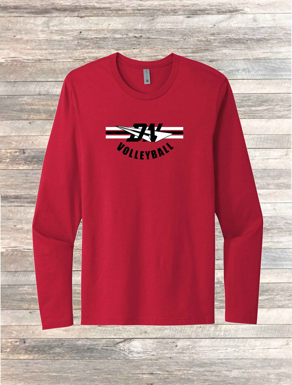 Thumbnail: UNISEX - RED LONG SLEEVE 100% RING SPUN COTTON