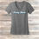 Thumbnail: LADIES GREY RING SPUN V NECK SHORT SLEEVE TEE