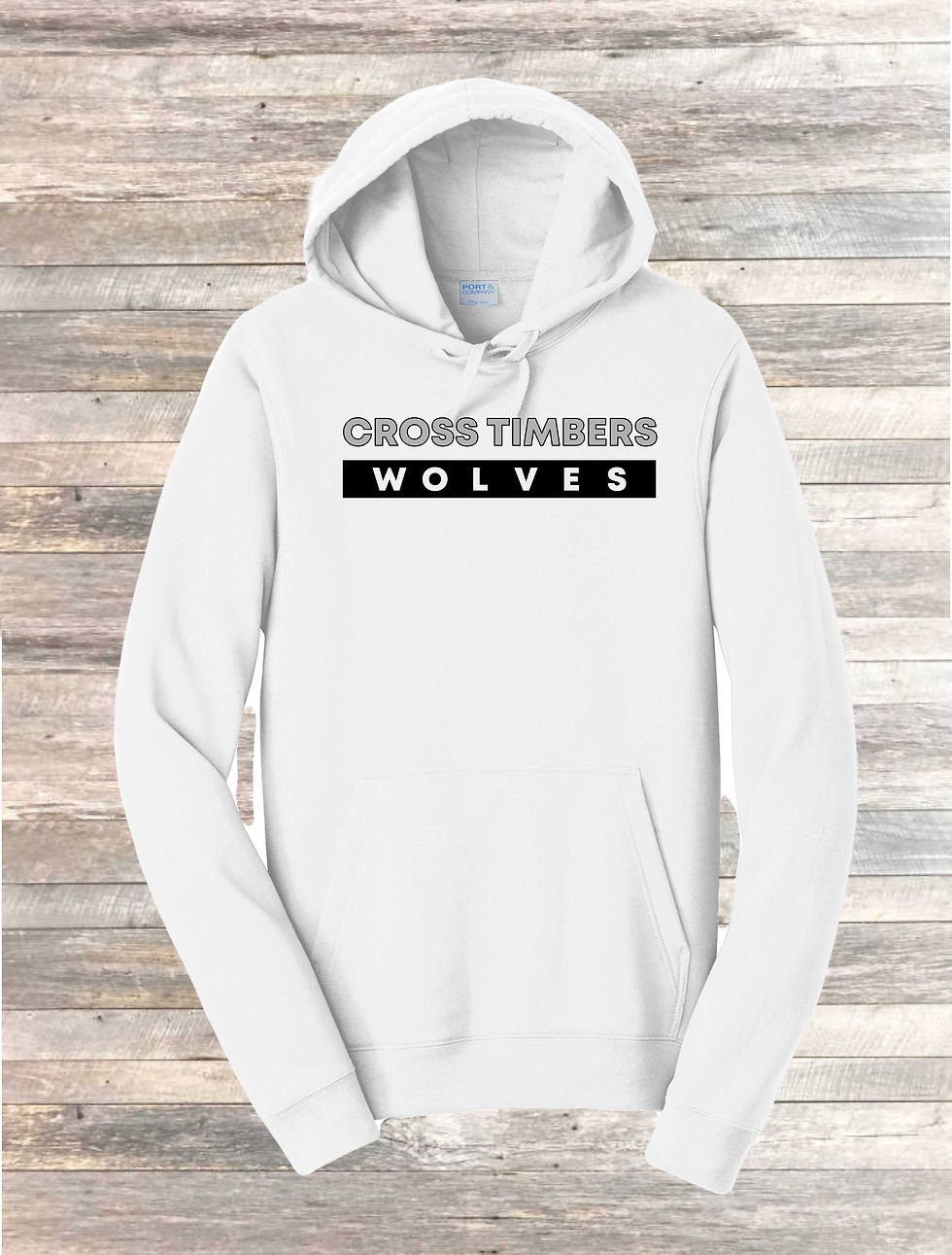 Thumbnail: UNISEX - WHITE FLEECE PULLOVER  HOODIE