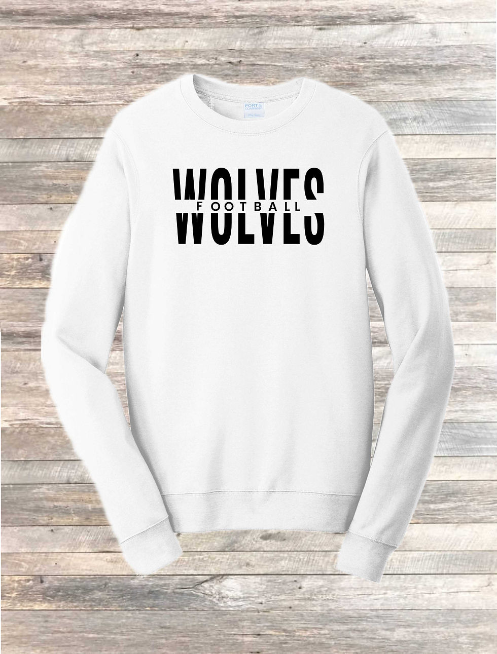Thumbnail: UNISEX - WHITE FLEECE CREWNECK SWEATSHIRT