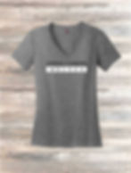 Thumbnail: LADIES  GREY V-NECK TEE