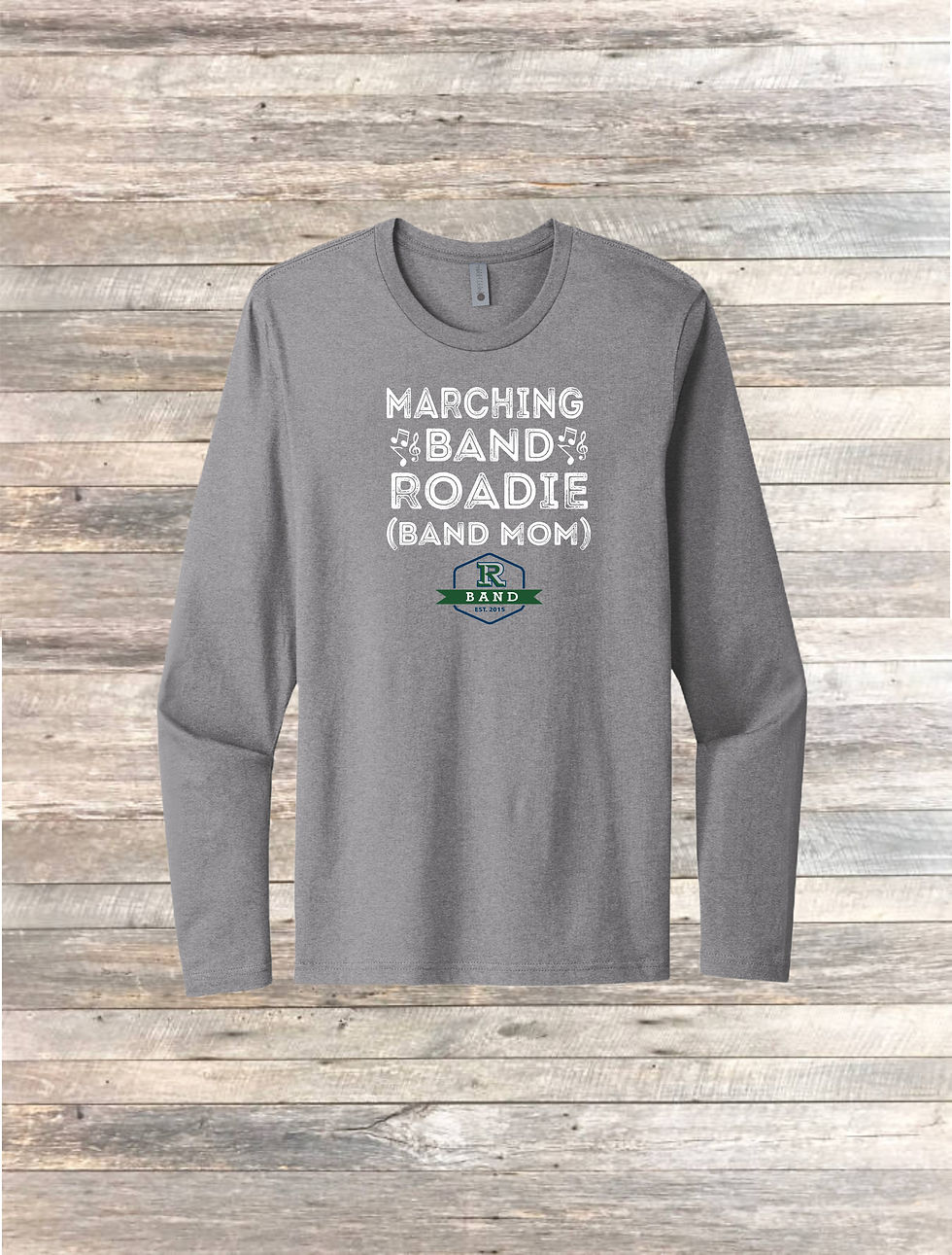 Thumbnail: UNISEX GREY RING SPUN LONG SLEEVE TEE