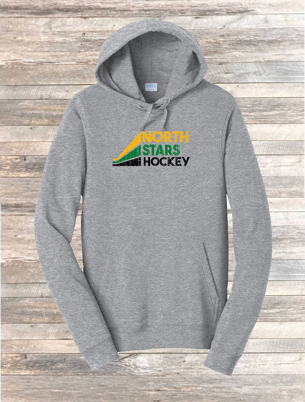 Thumbnail: UNISEX - HEATHERED GREY FLEECE PULLOVER  HOODIE